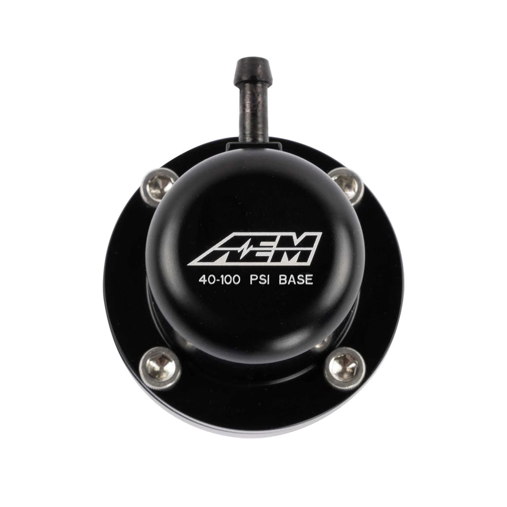 Black pressure switch with AEM logo on a white background