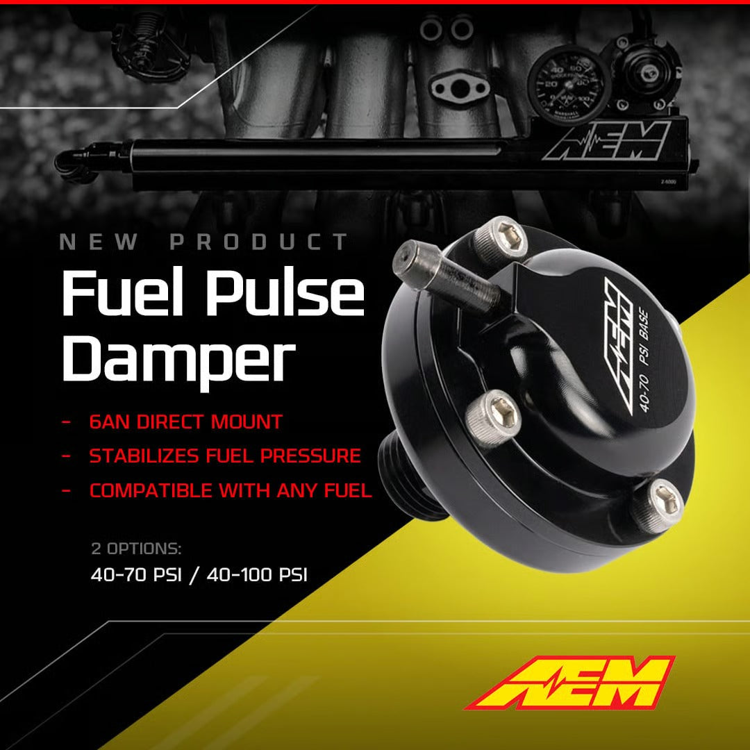 AEM 6AN ORB 40-70 PSI FUEL PULSE DAMPER
Part #
 25-4002