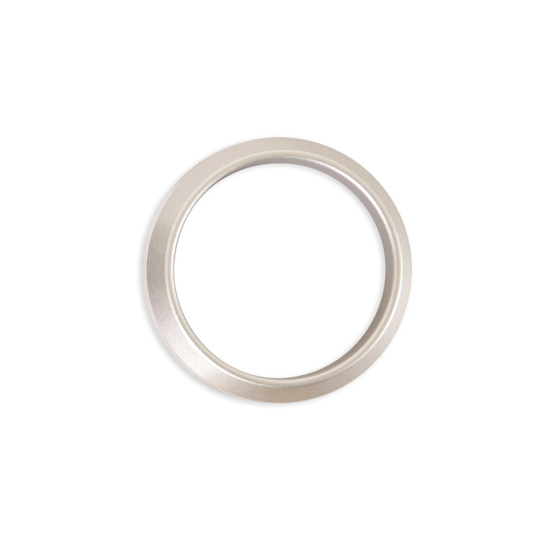 Silver ring on a white background