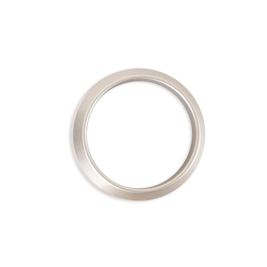 Silver ring on a white background