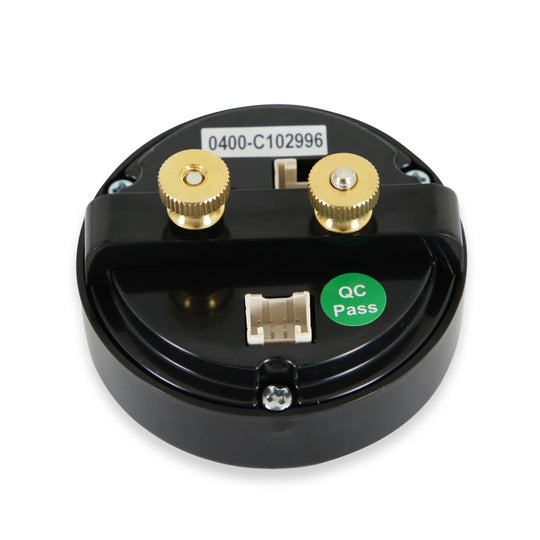 Round electronic component with gold knobs and &