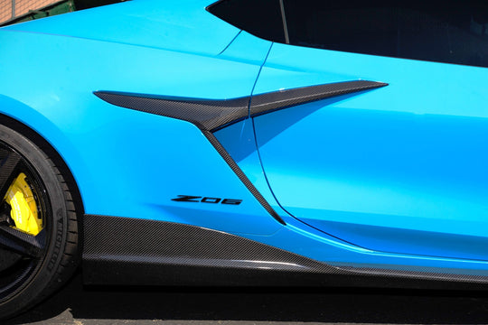 Chevrolet Corvette C8 Z06/ E Ray/ ZR1 Carbon Fiber Side Rocker Extensions/ Side Skirts