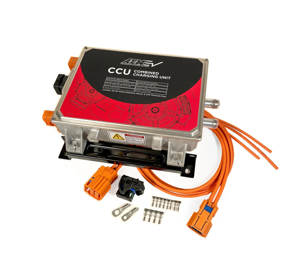 Combined Charging Unit with cables and connectors on a white background