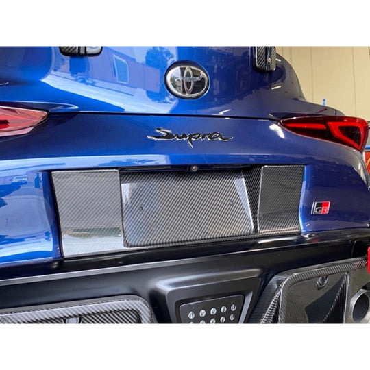 Carbon Fiber Toyota Supra A90 License Plate Backing 2020-2023