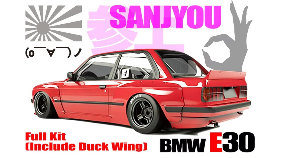 PANDEM BMW E30 V1 widebody kit available from TRACKUZA