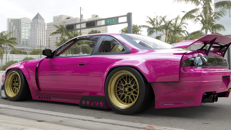 PANDEM Nissan 240SX S14 V3.5 widebody kit available from TRACKUZA