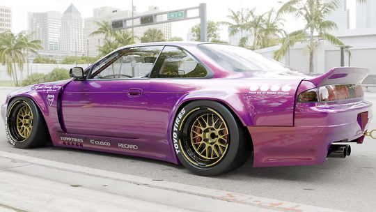 PANDEM Nissan 240SX S14 V3 widebody kit available from TRACKUZA
