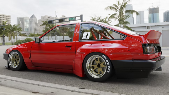 PANDEM Toyota Corolla AE86 Trueno hatchback widebody kit from TRACKUZA