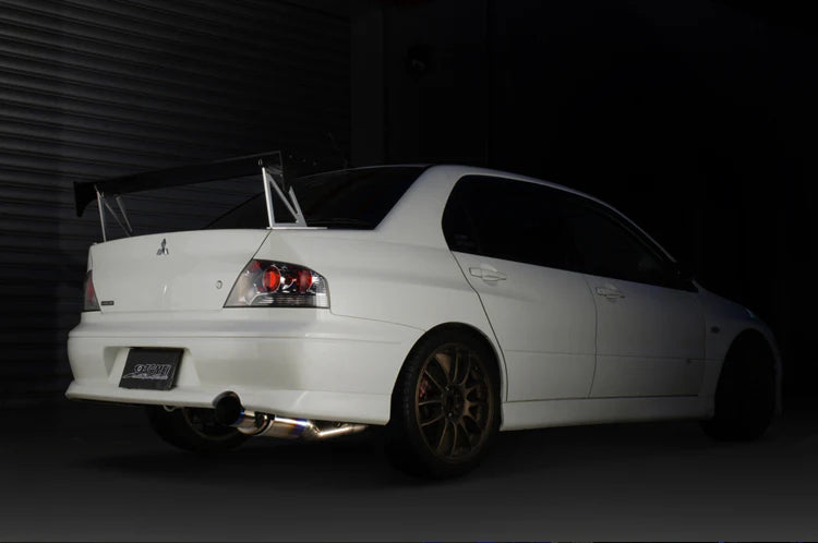 Tomei Titanium Cat-Back Exhaust JDM Bumper | 2003-2006 Mitsubishi EVO 7-9 (TB6090-MT01A)
