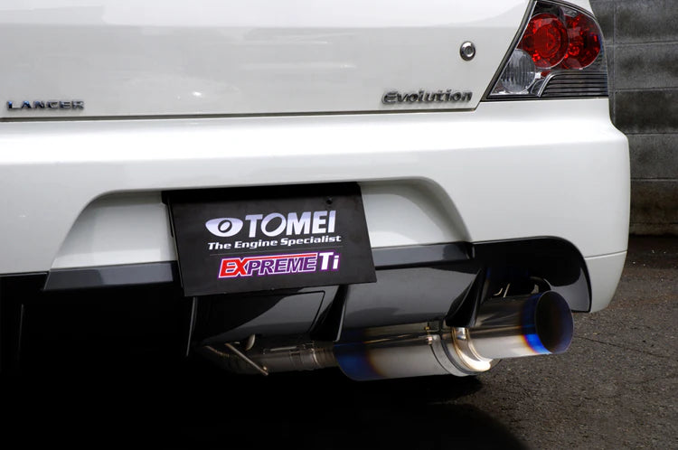 Tomei Titanium Cat-Back Exhaust JDM Bumper | 2003-2006 Mitsubishi EVO 7-9 (TB6090-MT01A)