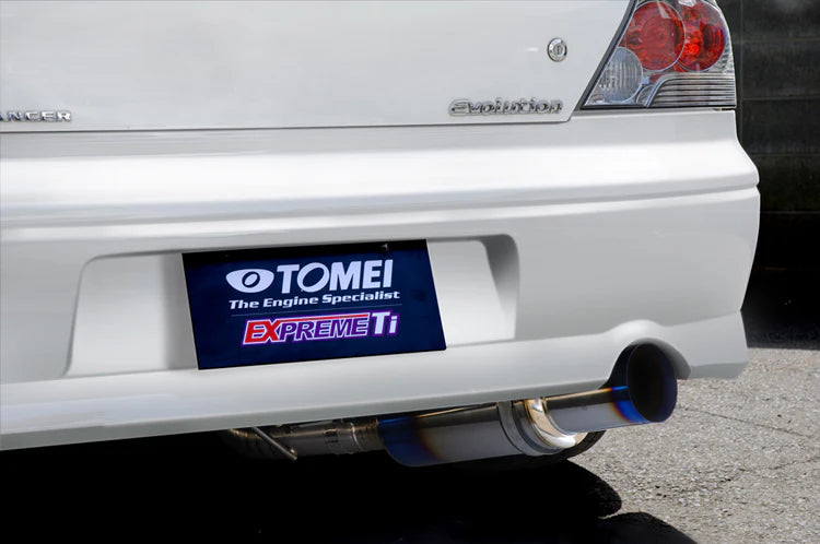 Tomei Titanium Cat-Back Exhaust JDM Bumper | 2003-2006 Mitsubishi EVO 7-9 (TB6090-MT01A)