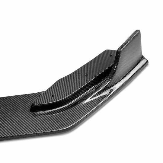 Carbon fiber splitter for TT-style fiberglass front bumper for 2016-2021 Honda Civic 4 Dr