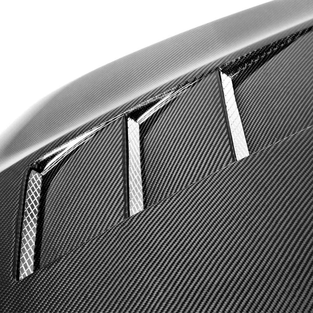 TS-style carbon fiber hood for 2012-2013 Honda Civic 2DR and 2012 Honda Civic 4DR