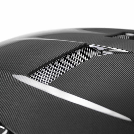 TV-style carbon fiber hood for 2015-2018 Ford Focus