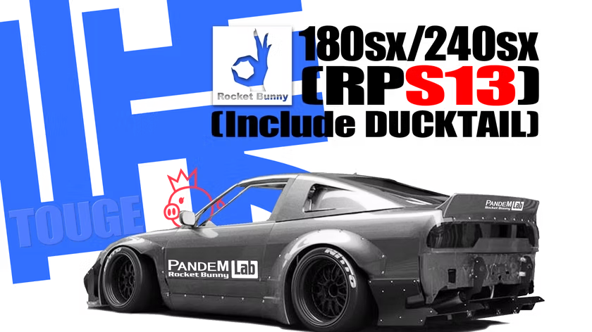 Rocket Bunny | Pandem Nissan 180SX (RPS13) V2 Duck Wide Body Kit