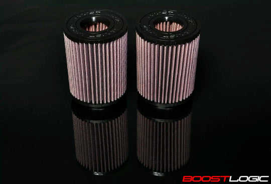 Boost Logic High Flow Air Filters with Dual Cone Inlet (Pair of 2 Filters)