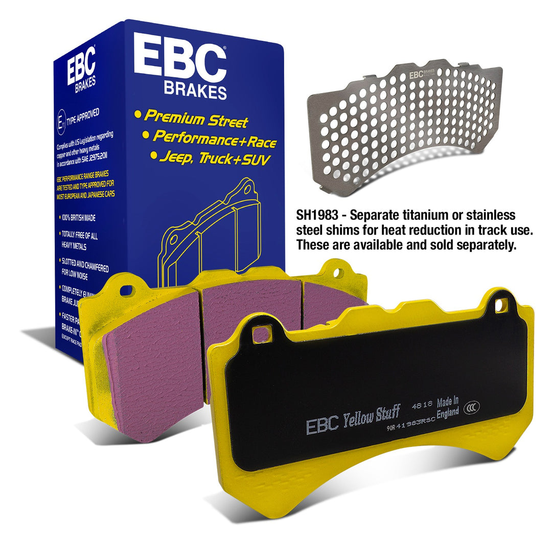 EBC 08-11 Nissan GT-R (R35) 3.8 Twin Turbo Yellowstuff Front Brake Pads