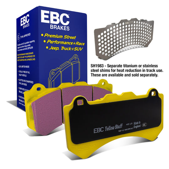 EBC 08-11 Nissan GT-R (R35) 3.8 Twin Turbo Yellowstuff Front Brake Pads