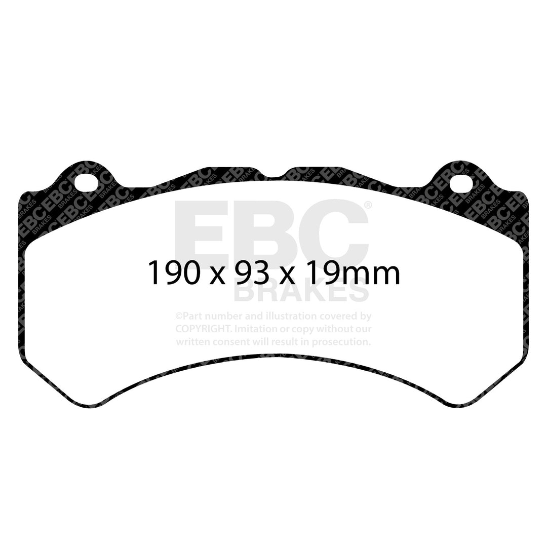 EBC 08-11 Nissan GT-R (R35) 3.8 Twin Turbo Yellowstuff Front Brake Pads