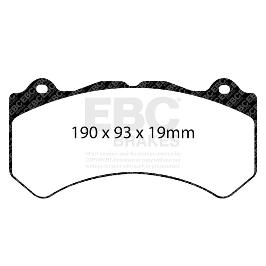 EBC 08-11 Nissan GT-R (R35) 3.8 Twin Turbo Yellowstuff Front Brake Pads