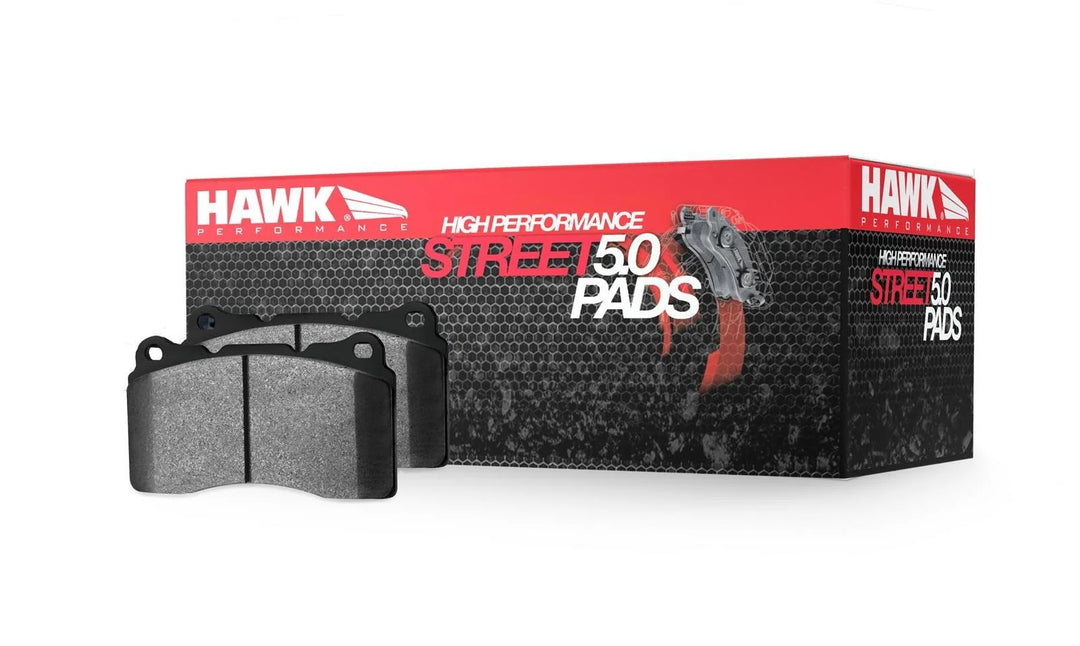 Hawk HP Street 5.0 Brake Pads - Rear | 2004-2017 Subaru WRX/STI &amp; 1997-2006 Mitsubishi Evo 5-9 (HB180B.560)