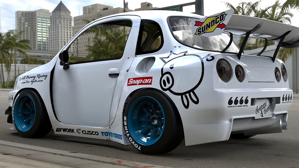POCKET BUNNY TWIN R34 WIDE BODY KIT