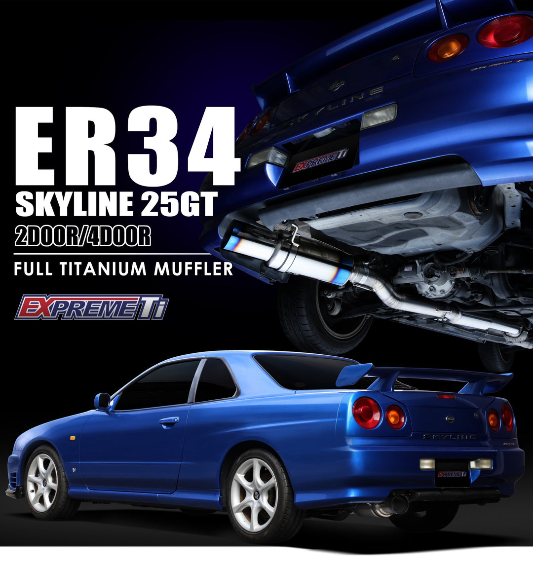 FULL TITANIUM MUFFLER EXPREME Ti SKYLINE ER34 2 DOOR