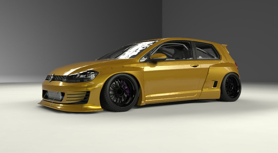 Rocket Bunny Volkswagen Golf MK7 Wide Body Kit - GO WIDEBODY