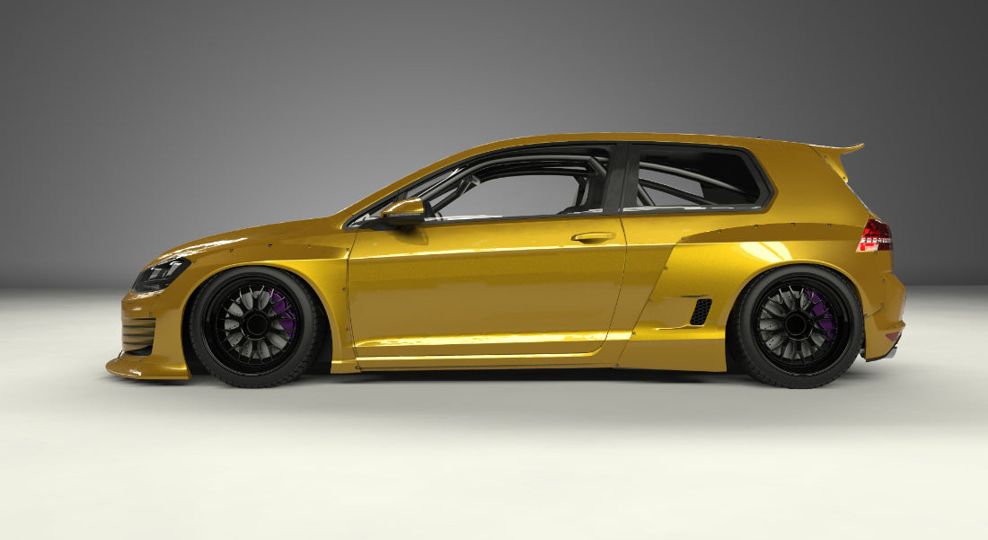 Rocket Bunny Volkswagen Golf MK7 Wide Body Kit - GO WIDEBODY