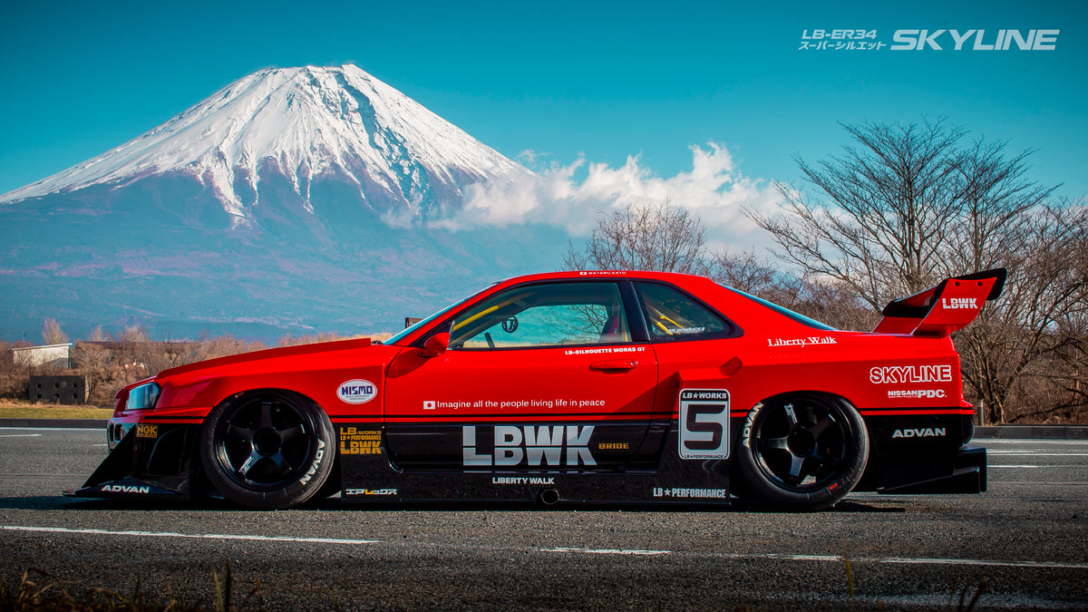 Liberty Walk LB-ER34 Super Silhouette Nissan Skyline Widebody Kit